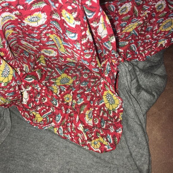 Anthropologie Tiny Floral Print Cap Sleeve Top - Picture 15 of 16